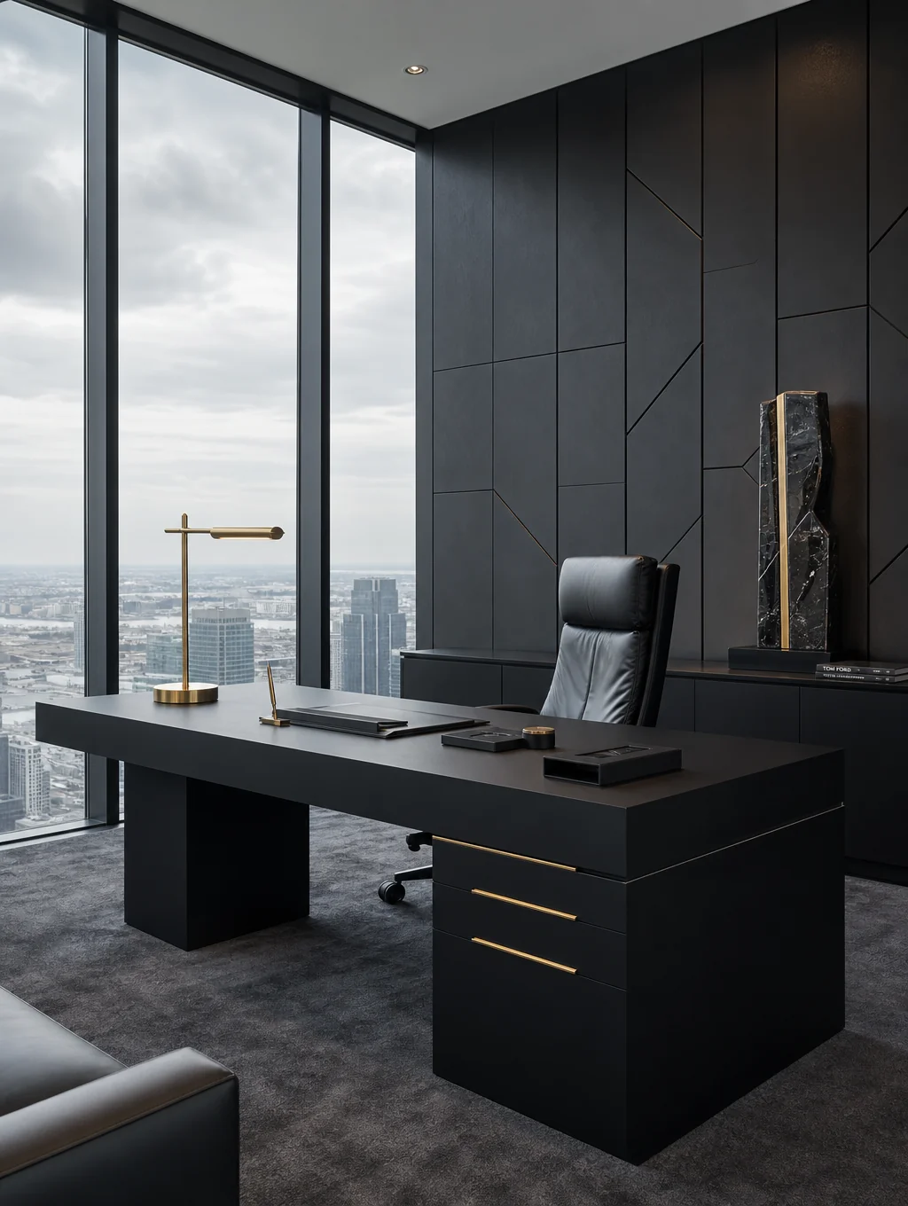 A minimalist, high-end executive office space reflecting institutional trust and professional precision